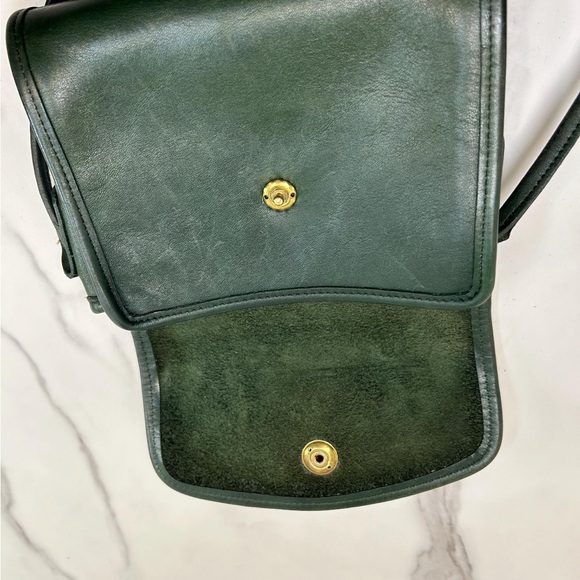 Vintage Coach Green Christie Chrystie Crossbody Bag 9892 Genuine Leather RARE - Picture 6 of 10